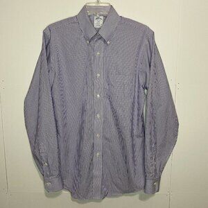 Brooks Brothers 1818 Regent Fit Sz 15-4/5 Purple Button Down